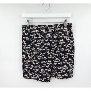 H&M Mini Skirt Womens‎ 6 Blue Equestrian Faux-Wrap Novelty Print White Horse